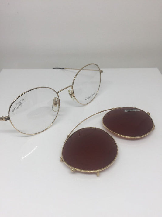 Vintage Calvin Klein CK 114 Gold Sunglasses - Super Vision Optical