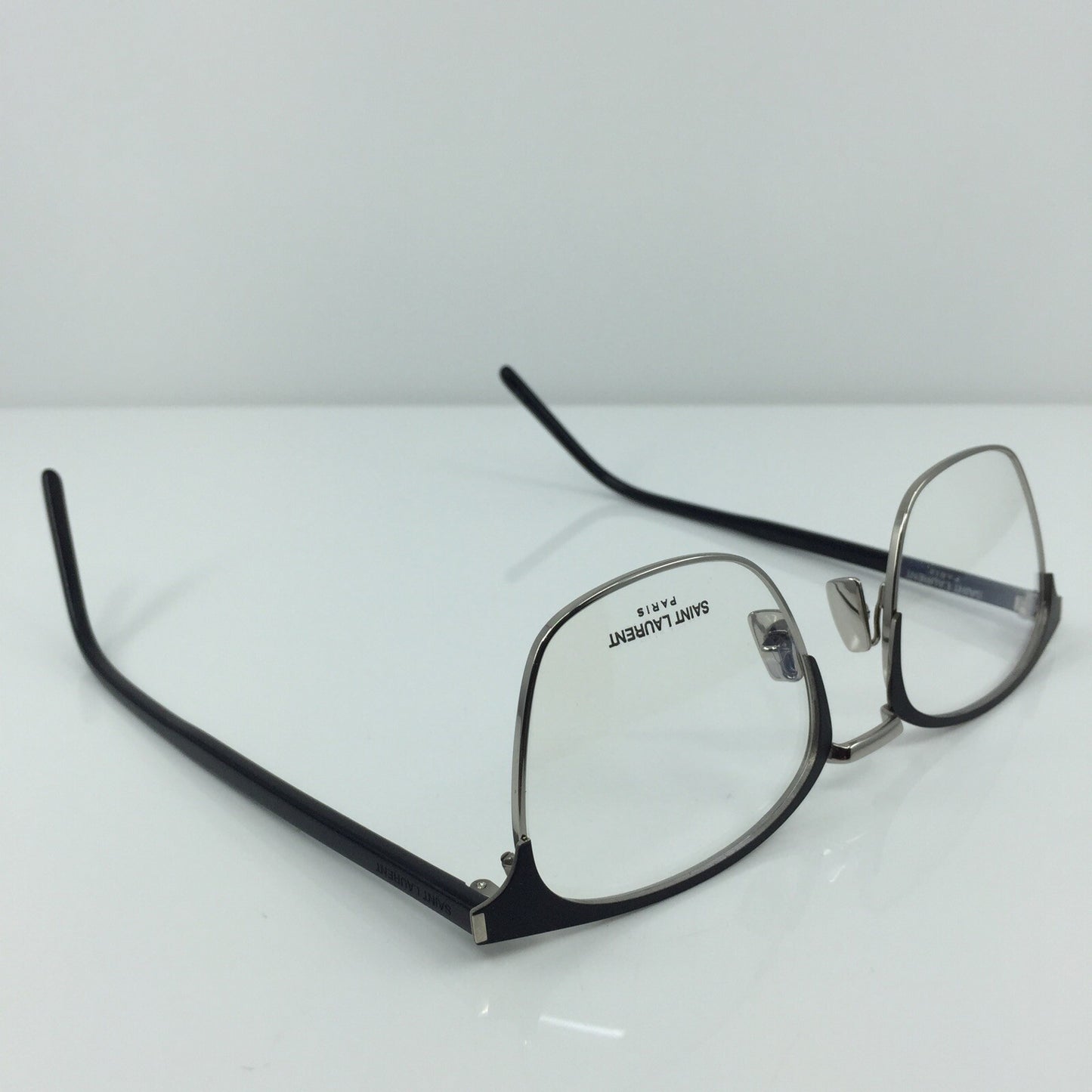 Vintage Saint Laurent SL 224 Silver Eyeglasses - Super Vision Optical
