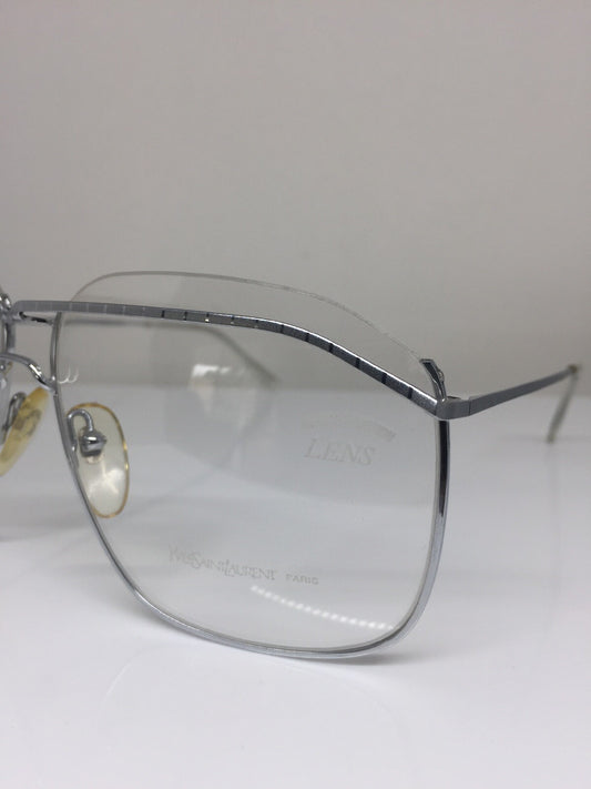 Vintage Saint Laurent YSL 383 Silver Sunglasses - Super Vision Optical