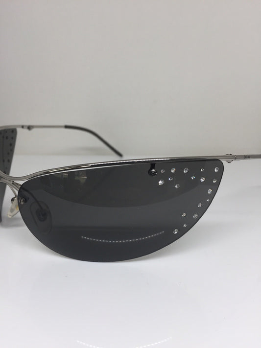 Vintage Dior CD Dior Extase Strass Silver Sunglasses - Super Vision Optical