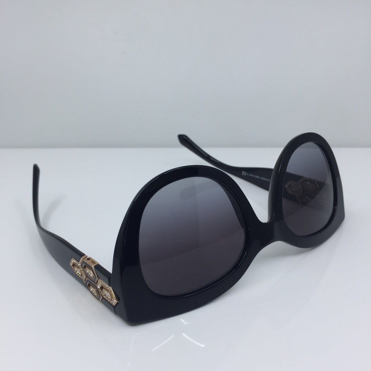 Vintage Bvlgari Bulgari 8214-B Black Sunglasses - Super Vision Optical