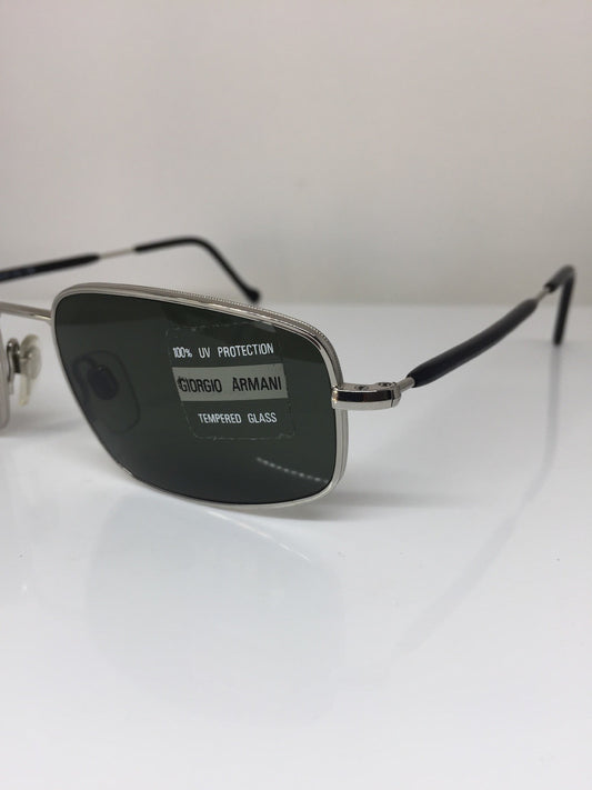 Vintage Giorgio Armani GA 637 Silver Sunglasses - Super Vision Optical