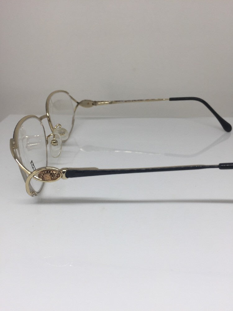 Vintage Fendi F82 BLACK VELVET Gold Sunglasses - Super Vision Optical