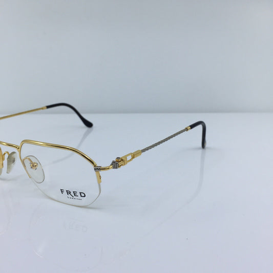 Vintage Fred Lunettes Shetland Gold Eyeglasses - Super Vision Optical