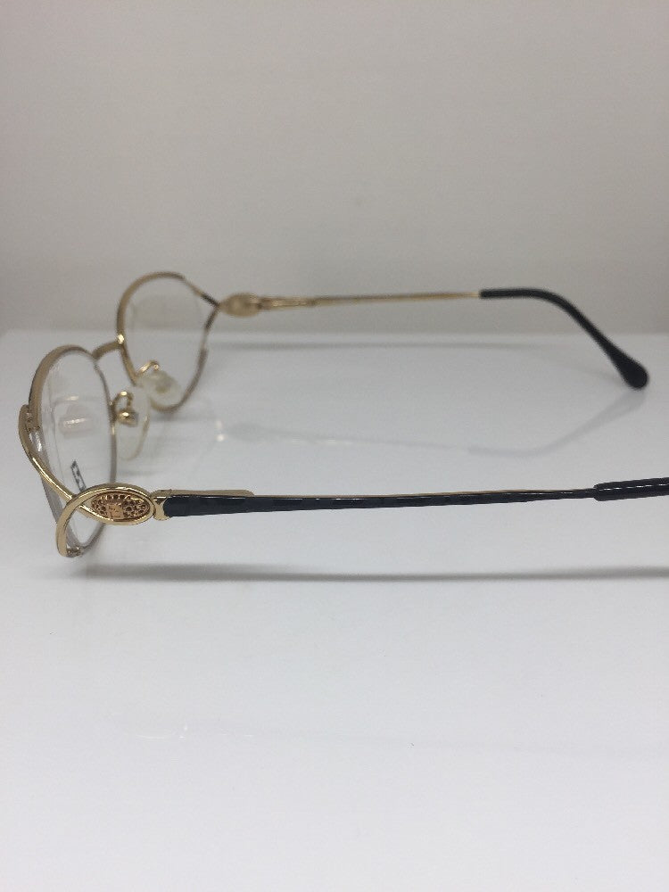 Vintage Fendi F82 BLACK VELVET Gold Sunglasses - Super Vision Optical