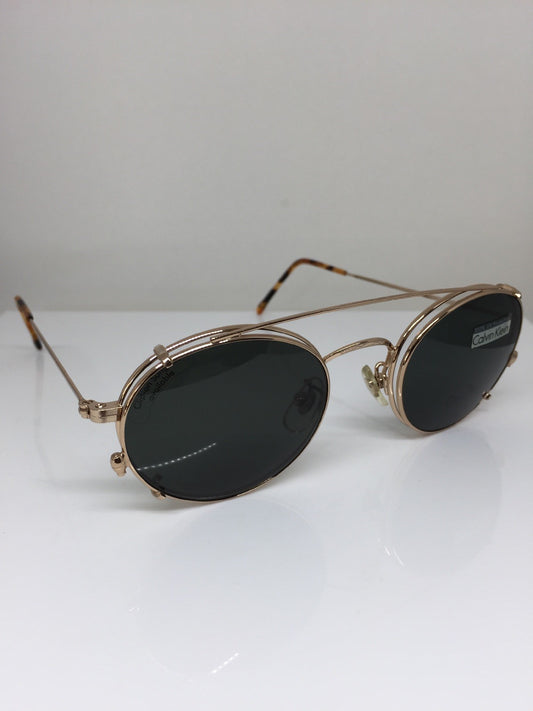 Vintage Calvin Klein CK 225 Gold Sunglasses - Super Vision Optical