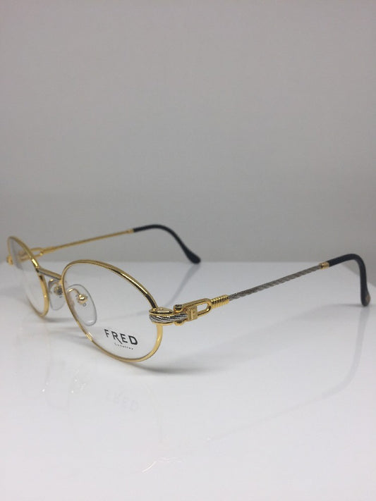 Vintage Fred Lunettes Ketch Gold Eyeglasses - Super Vision Optical