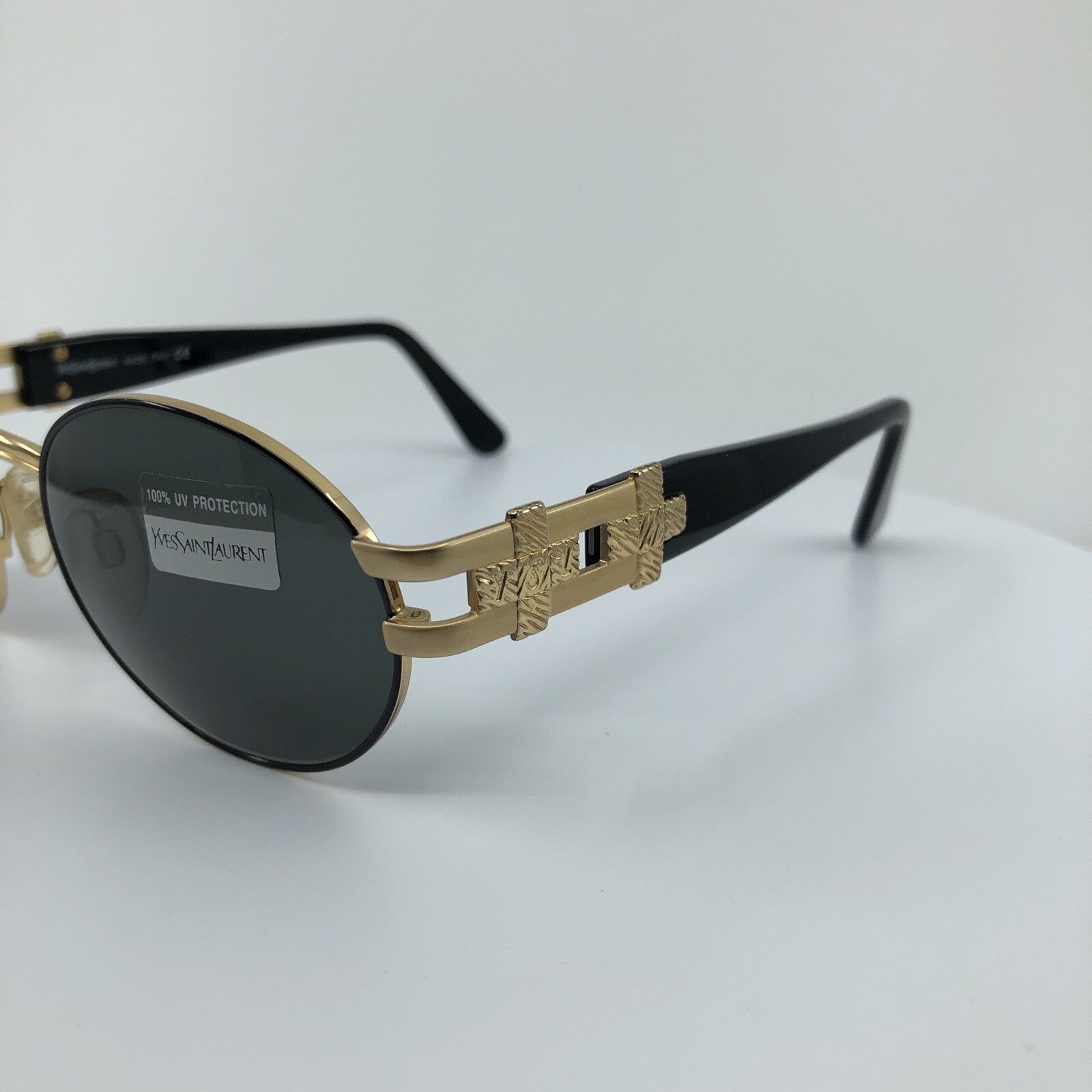 Vintage Saint Laurent YSL 6042 Gold Sunglasses - Super Vision Optical