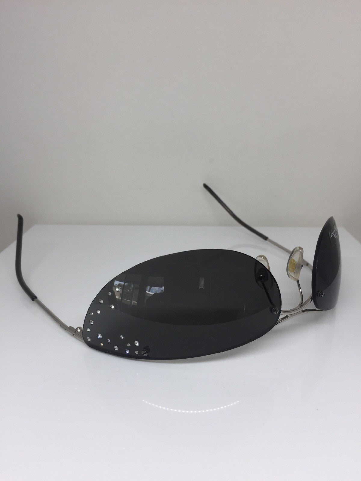 Vintage Dior CD Dior Extase Strass Silver Sunglasses - Super Vision Optical