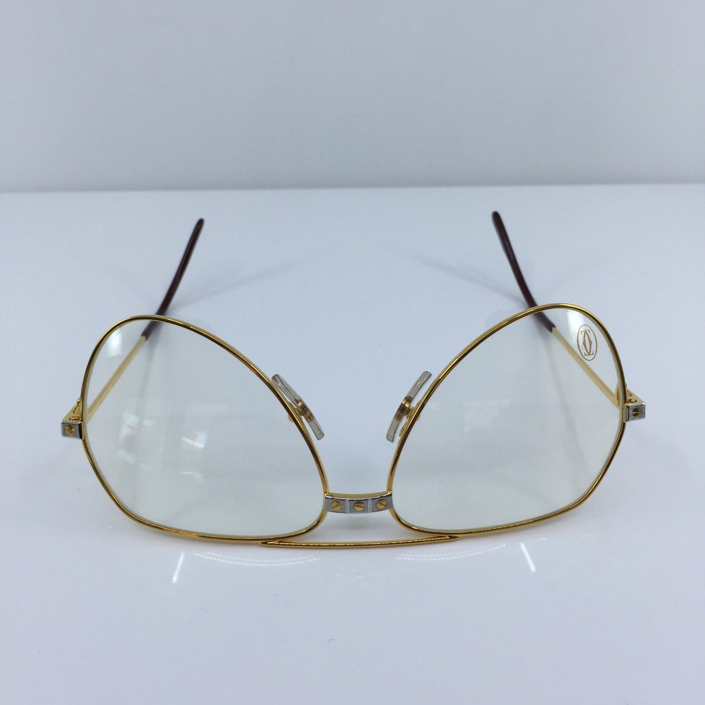 Vintage Cartier Cartier Vendome Santos Gold Eyeglasses - Super Vision Optical