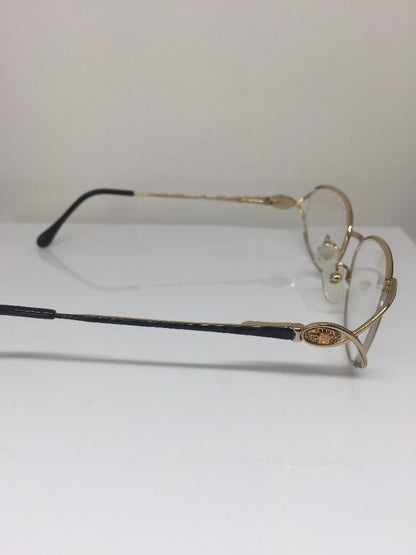 Vintage Fendi F82 BLACK VELVET Gold Sunglasses - Super Vision Optical