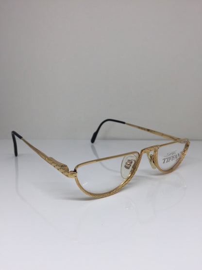 Vintage Tiffany Lunettes Tiffany Lunettes T77 Gold Sunglasses - Super Vision Optical