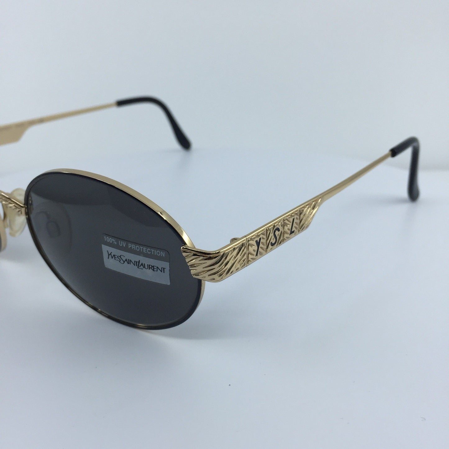 Vintage Saint Laurent YSL 6043 Gold Sunglasses - Super Vision Optical