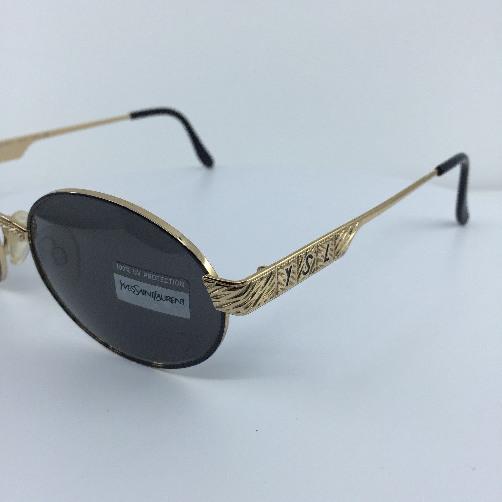 Vintage Saint Laurent YSL 6043 Gold Sunglasses - Super Vision Optical