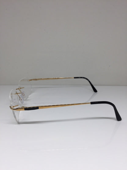 Vintage Daniel Swarovski S065/20 6051 55/21 Gold Eyeglasses - Super Vision Optical