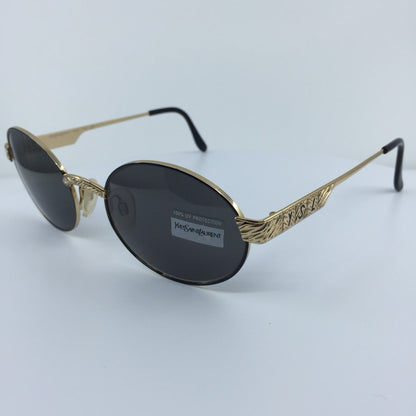 Vintage Saint Laurent YSL 6043 Gold Sunglasses - Super Vision Optical