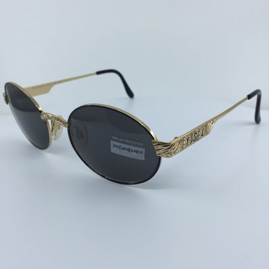 Vintage Saint Laurent YSL 6043 Gold Sunglasses - Super Vision Optical