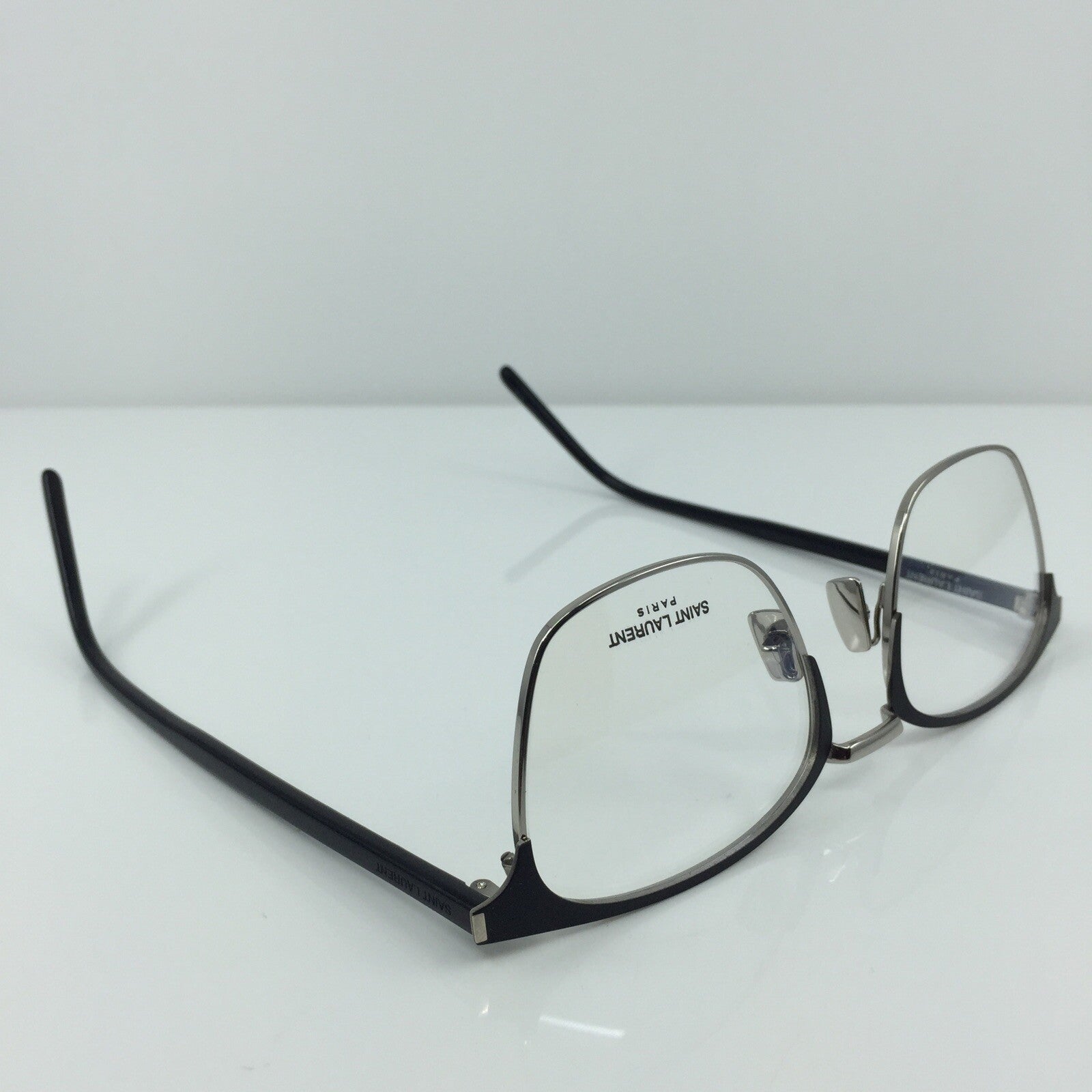 Vintage Saint Laurent SL 224 Silver Eyeglasses - Super Vision Optical