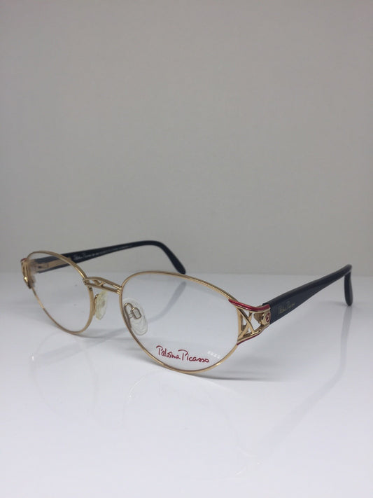 Vintage Paloma Picasso PALOMA PICASSO 8408 Gold Sunglasses - Super Vision Optical