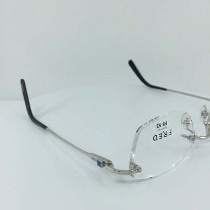 Vintage Fred Lunettes Alaska Prestige F5 Silver Eyeglasses - Super Vision Optical