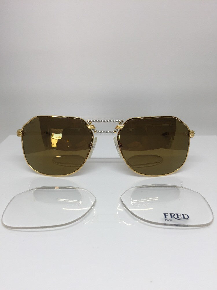 Vintage FRED Lunettes Paris Cap Horn Gold Sunglasses - Super Vision Optical