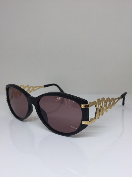 Vintage Paloma Picasso PALOMA PICCASO 3812 Black Sunglasses - Super Vision Optical