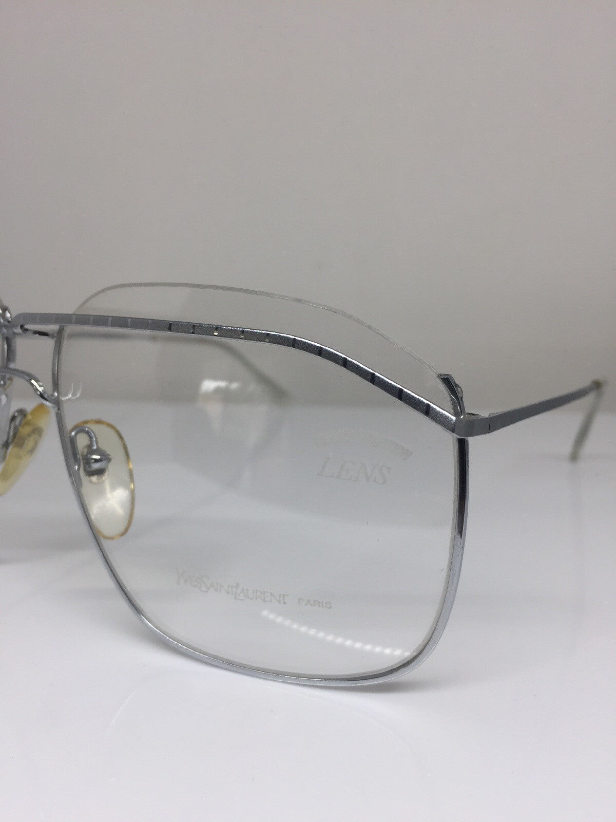 Vintage Saint Laurent YSL 383 Silver Sunglasses - Super Vision Optical