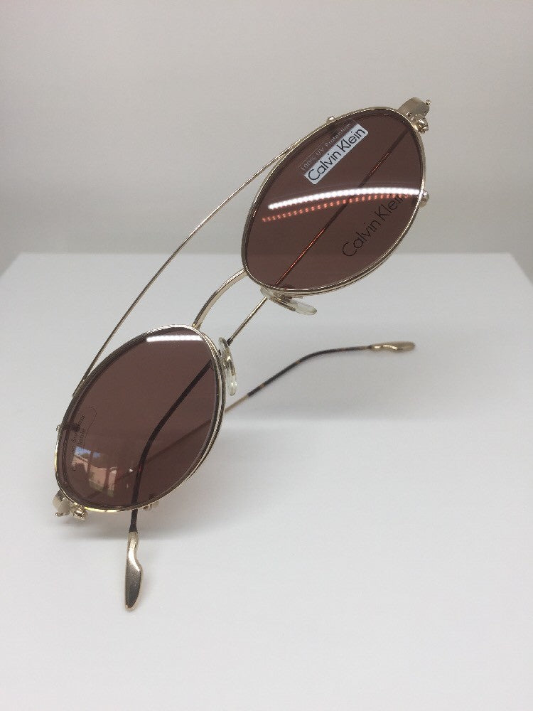 Vintage Calvin Klein CK 146 Gold Sunglasses - Super Vision Optical