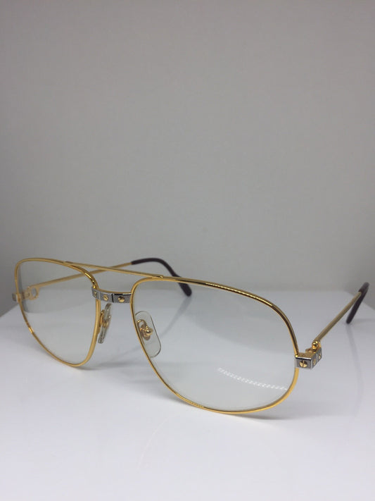Vintage Cartier Romance Santos Gold Eyeglasses - Super Vision Optical