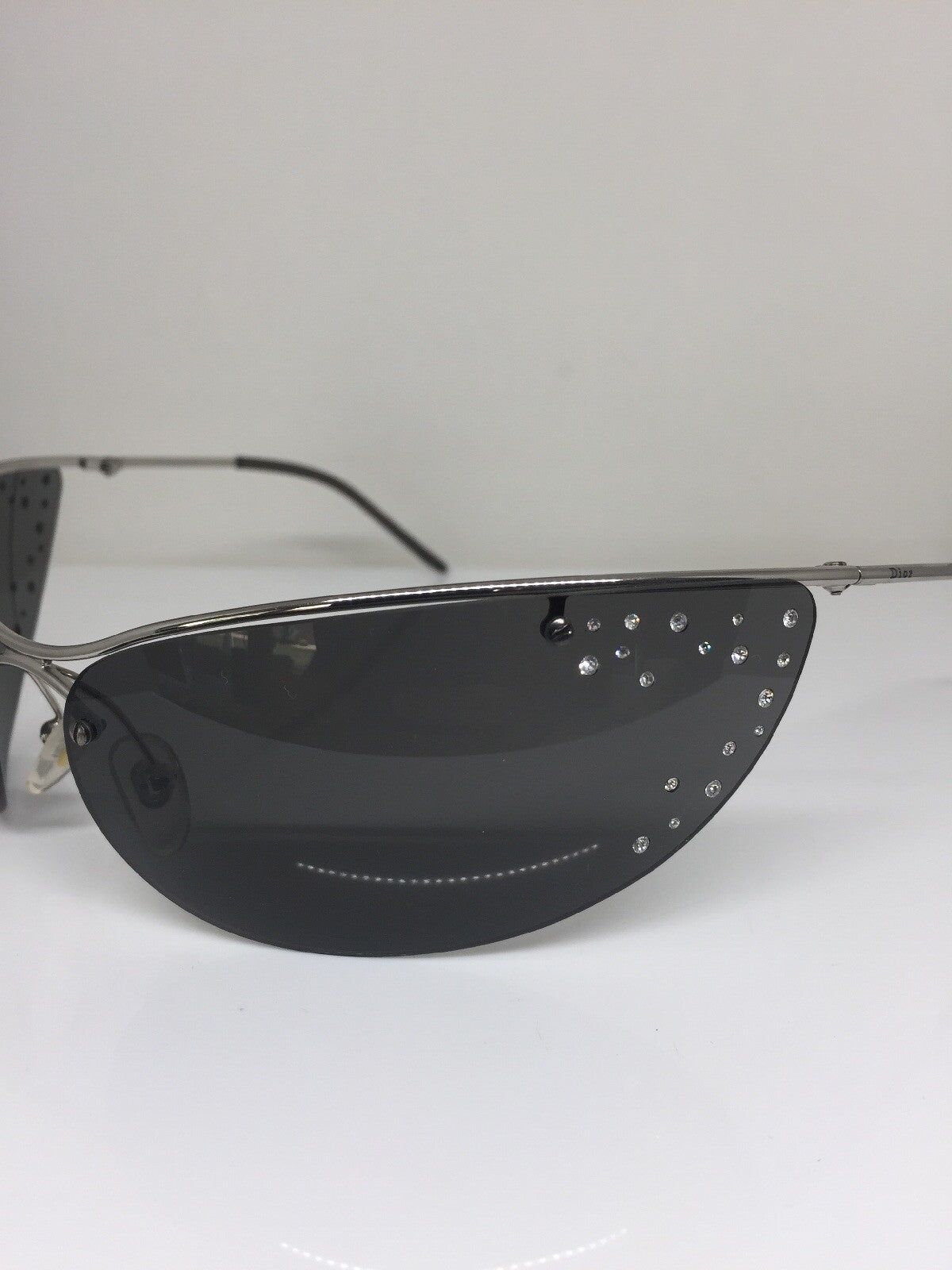 Vintage Dior CD Dior Extase Strass Silver Sunglasses - Super Vision Optical