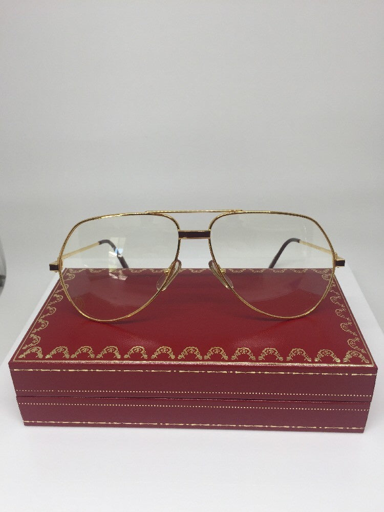 Vintage Cartier Cartier Vendome Laque Bordeaux Gold Sunglasses - Super Vision Optical