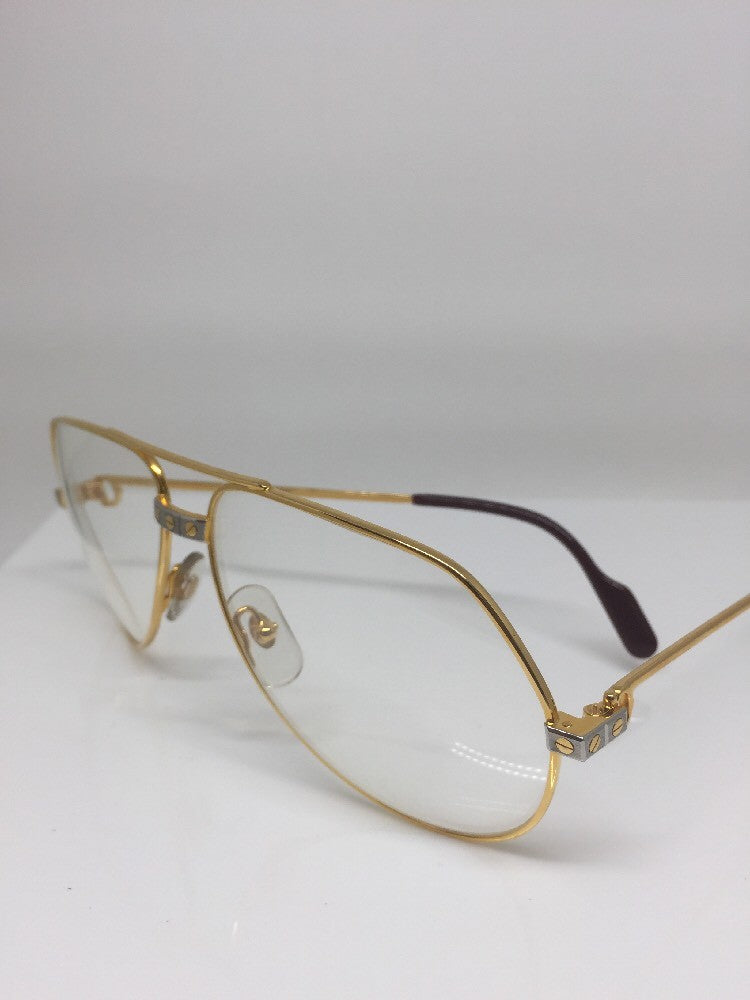 Vintage Cartier Cartier Vendome Santos Gold Sunglasses - Super Vision Optical