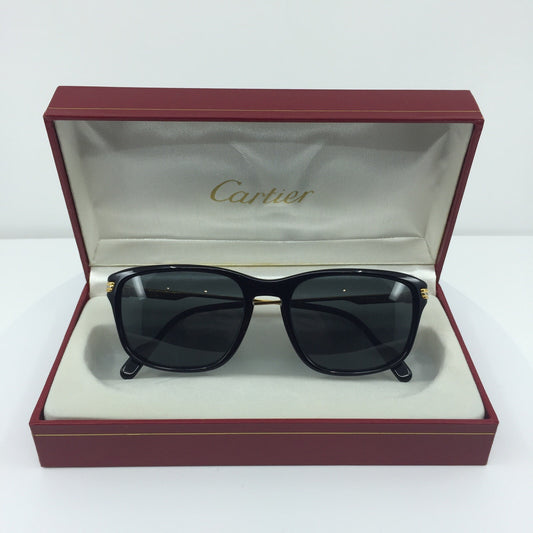 Vintage Cartier T8200189 Black Sunglasses - Super Vision Optical