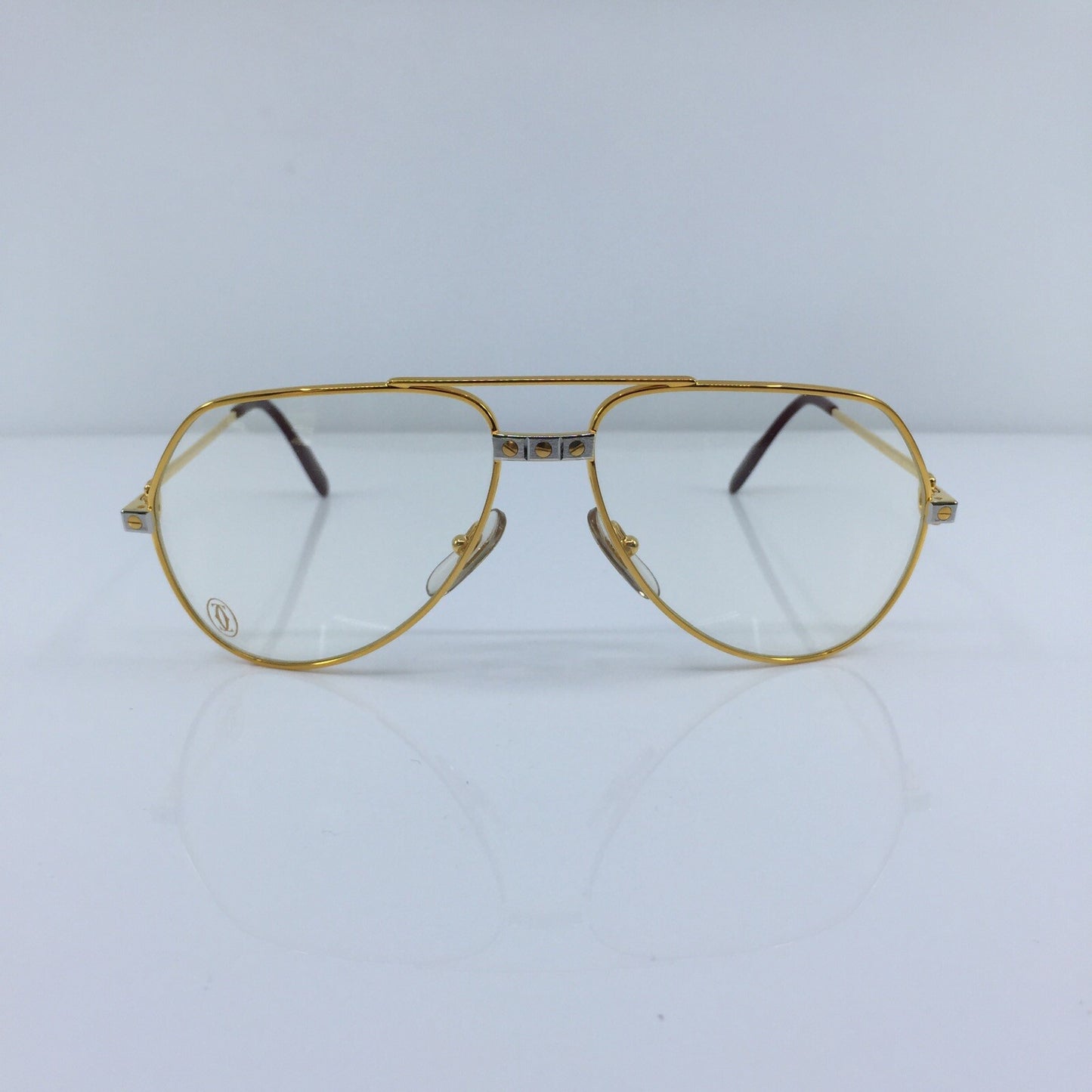 Vintage Cartier Cartier Vendome Santos Gold Eyeglasses - Super Vision Optical