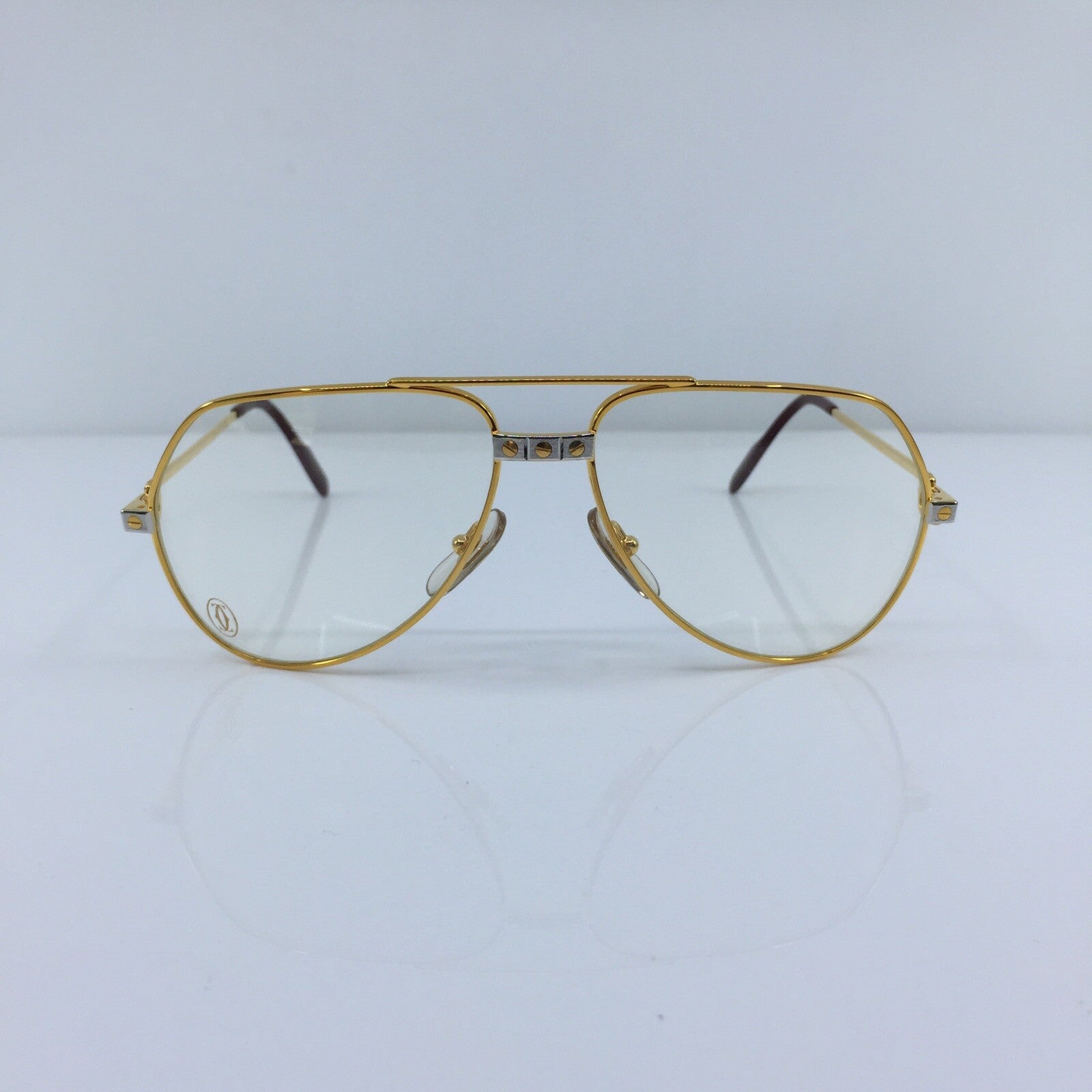 Vintage Cartier Cartier Vendome Santos Gold Eyeglasses - Super Vision Optical
