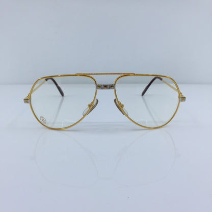 Vintage Cartier Cartier Vendome Santos Gold Eyeglasses - Super Vision Optical