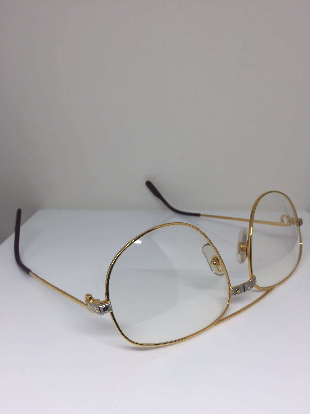 Vintage Cartier Romance Santos Gold Eyeglasses - Super Vision Optical