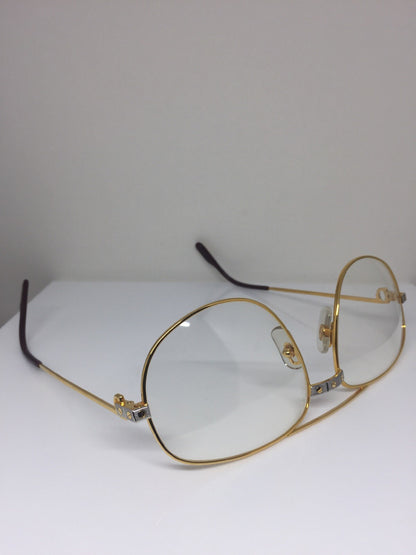 Vintage Cartier Romance Santos Gold Eyeglasses - Super Vision Optical