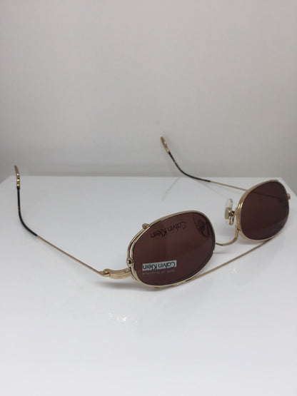 Vintage Calvin Klein CK 145 Gold Sunglasses - Super Vision Optical