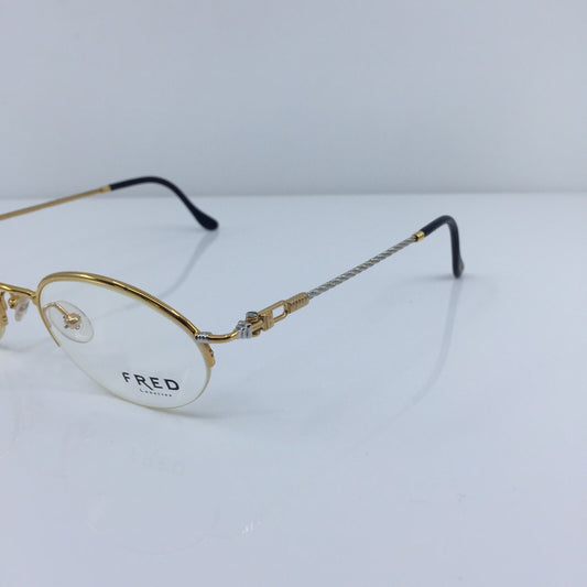 Vintage Fred Lunettes Comores Gold Eyeglasses - Super Vision Optical
