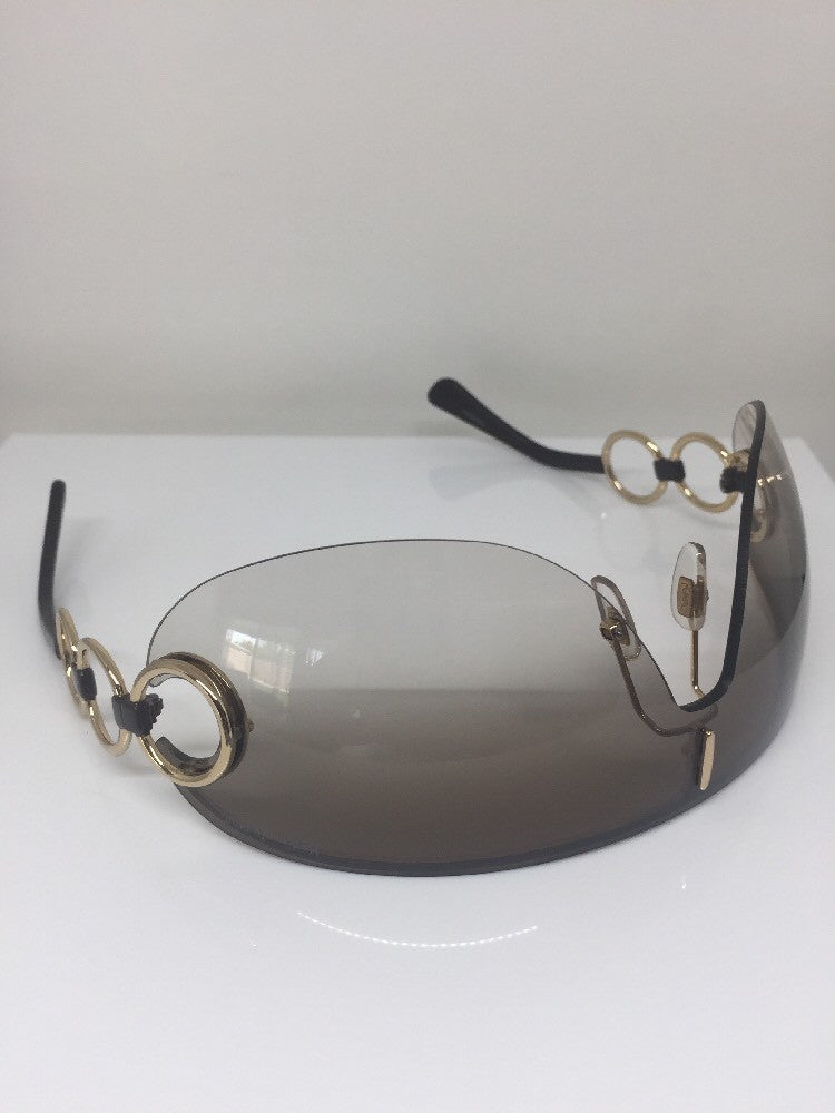 Vintage Saint Laurent YSL 6115/S Gold Sunglasses - Super Vision Optical