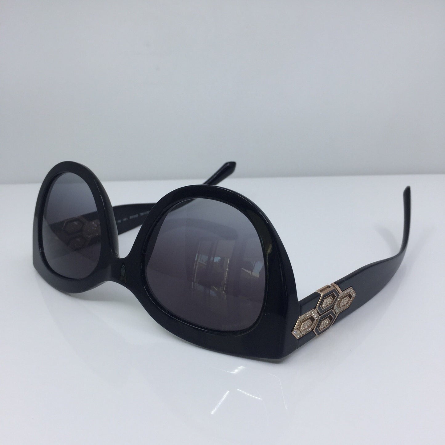 Vintage Bvlgari Bulgari 8214-B Black Sunglasses - Super Vision Optical