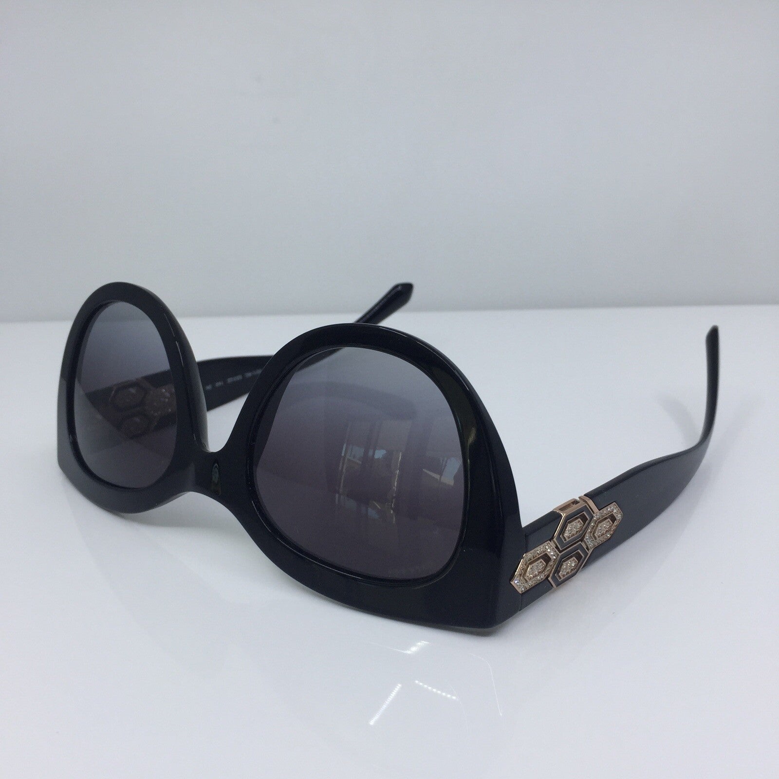 Vintage Bvlgari Bulgari 8214-B Black Sunglasses - Super Vision Optical