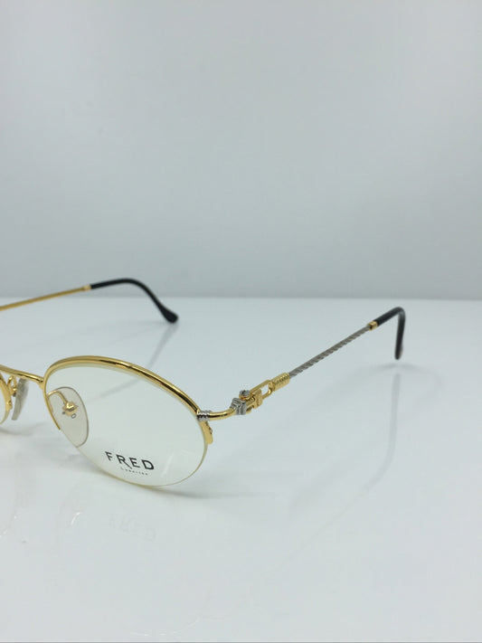 Vintage Fred Lunettes Comores Gold Eyeglasses - Super Vision Optical