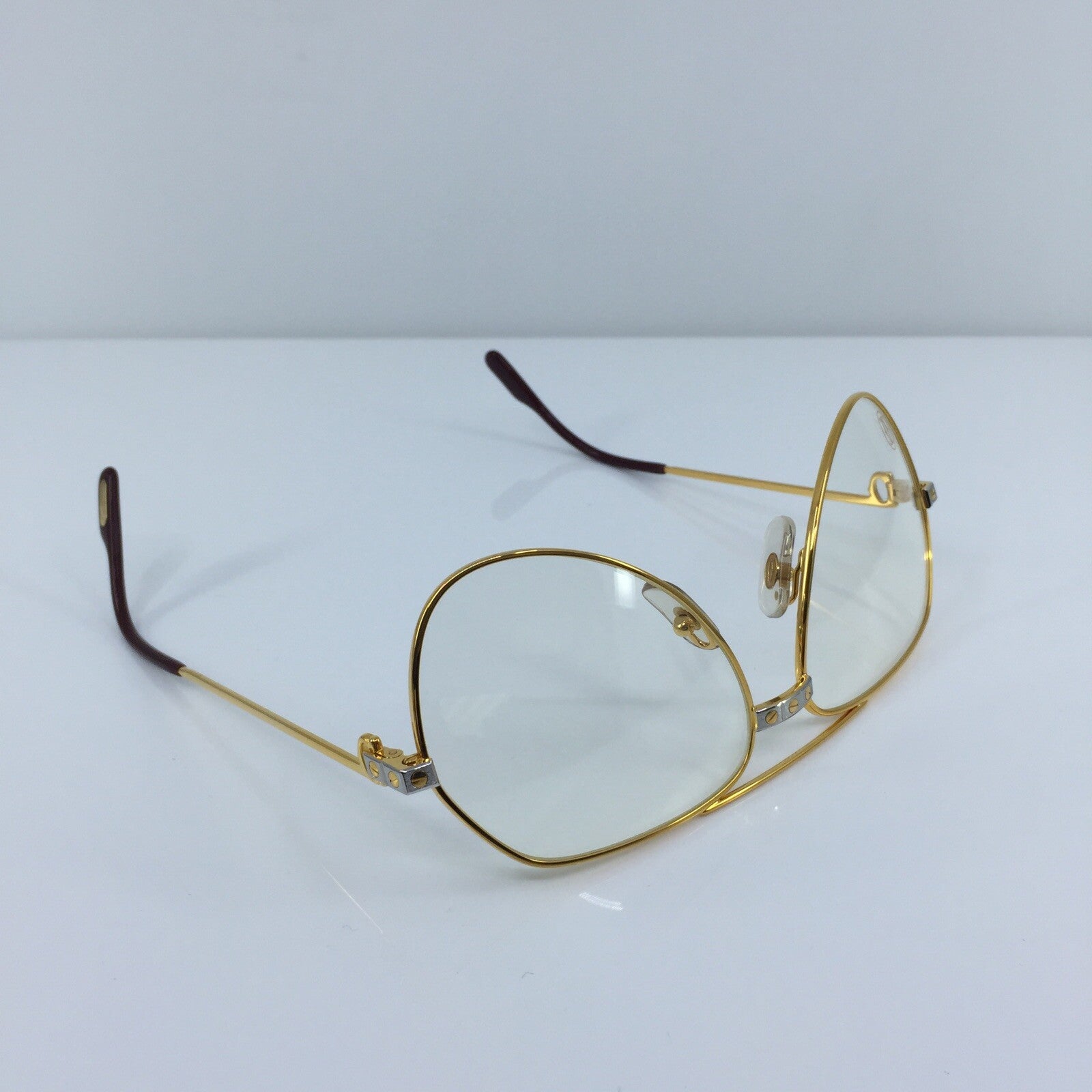Vintage Cartier Cartier Vendome Santos Gold Eyeglasses - Super Vision Optical