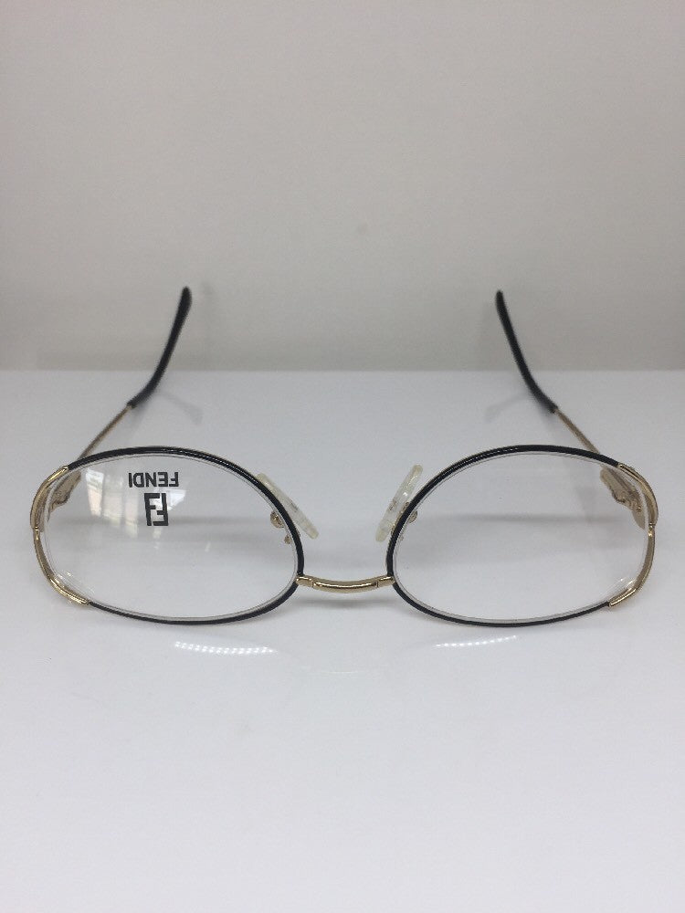 Vintage Fendi F82 BLACK VELVET Gold Sunglasses - Super Vision Optical