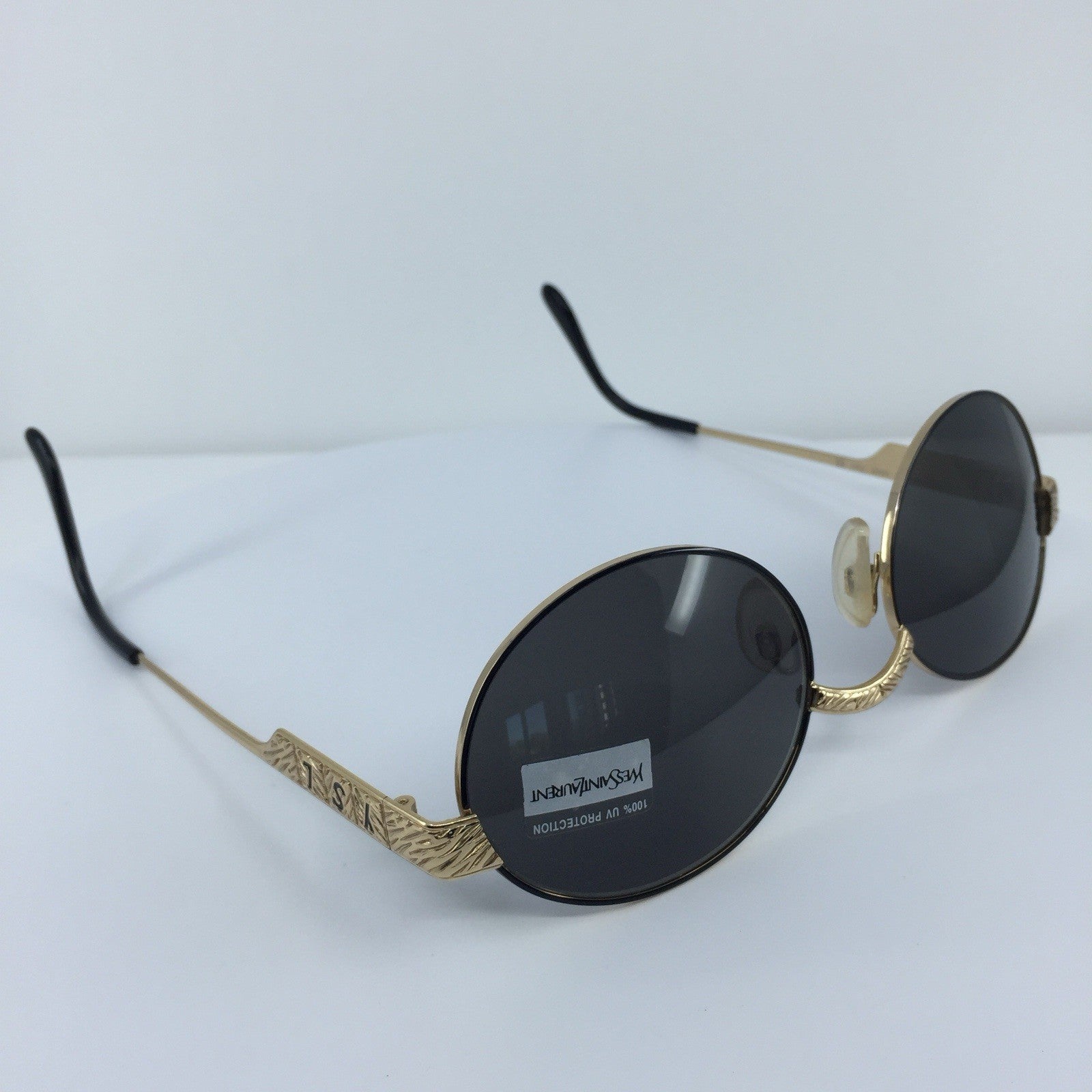 Vintage Saint Laurent YSL 6043 Gold Sunglasses - Super Vision Optical