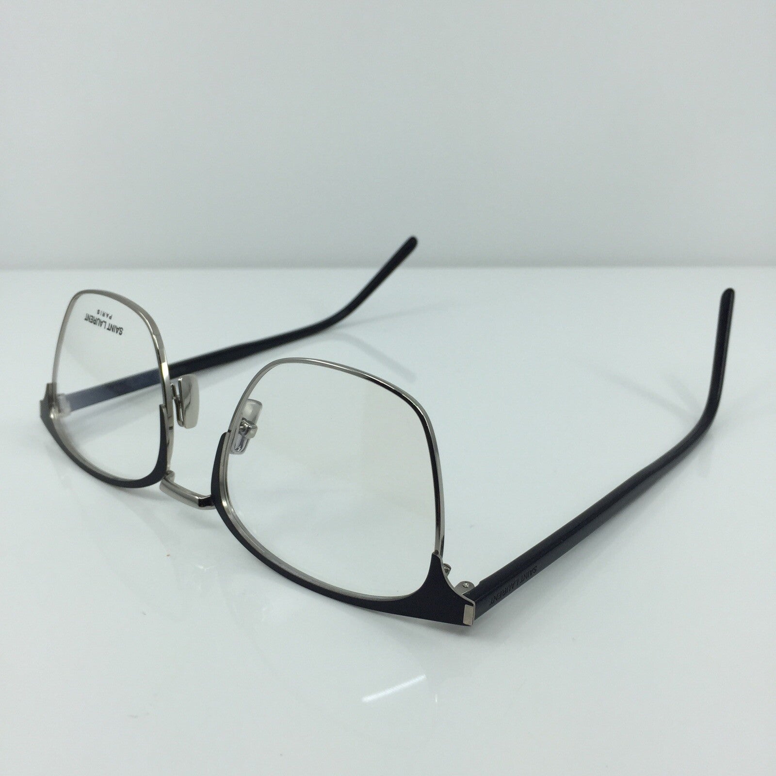 Vintage Saint Laurent SL 224 Silver Eyeglasses - Super Vision Optical