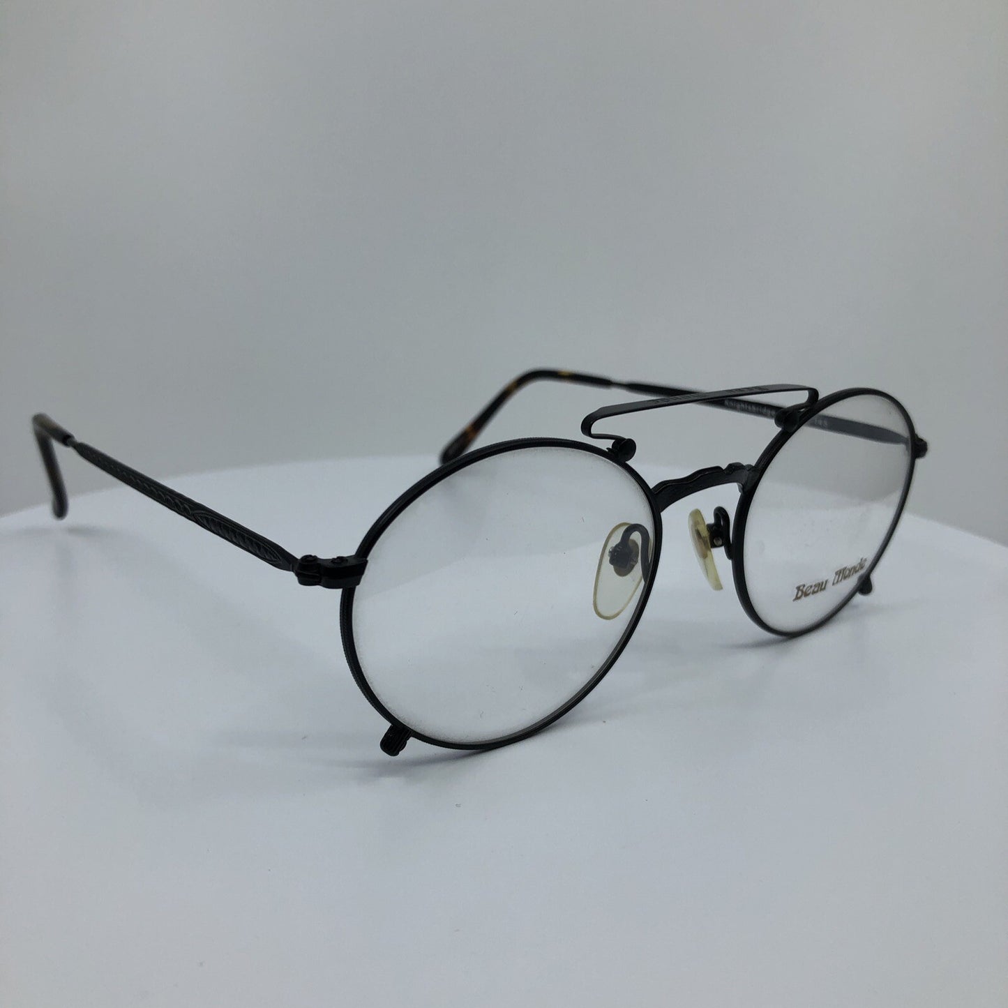 Vintage Beau Monde Collection Knightsbridge Black Eyeglasses - Super Vision Optical
