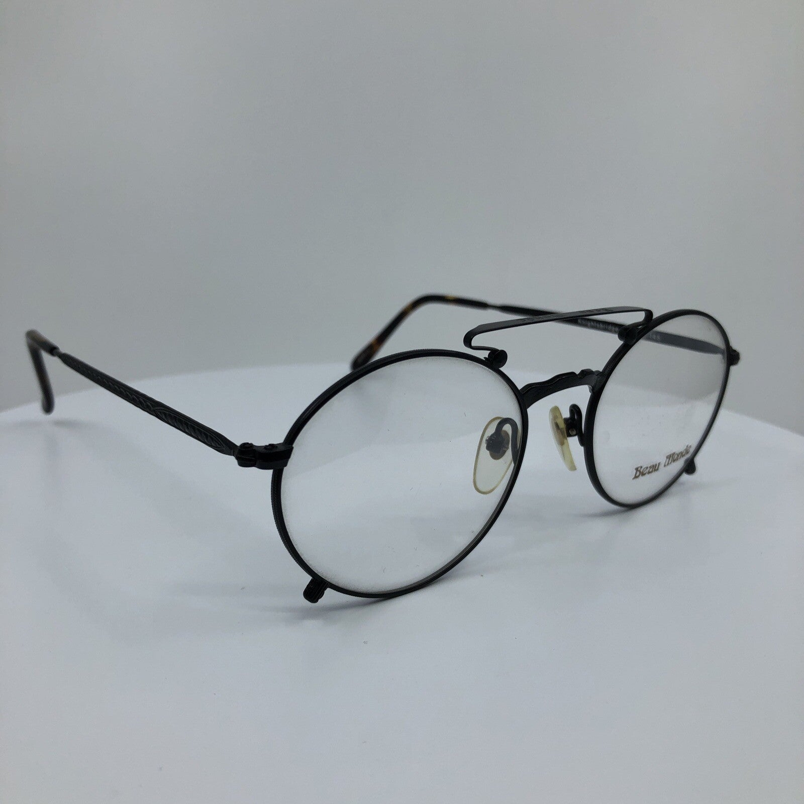 Vintage Beau Monde Collection Knightsbridge Black Eyeglasses - Super Vision Optical